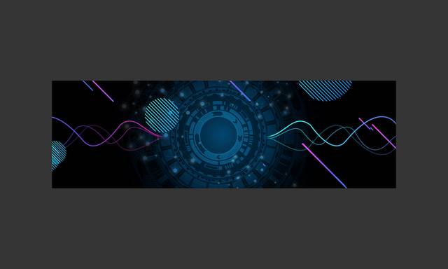 蓝色简约创意banner下载