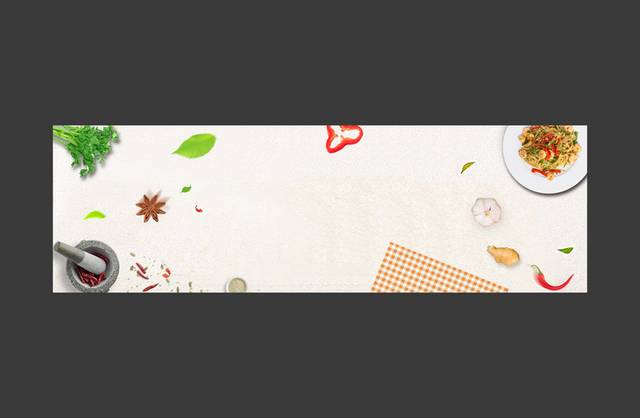 简约食物banner背景模板