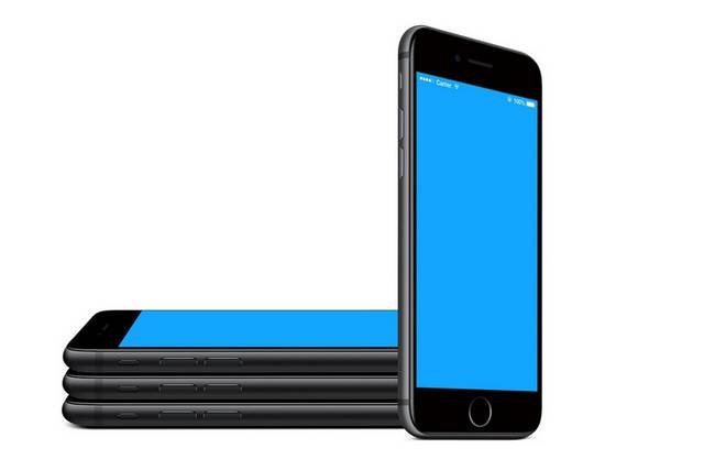 黑色时尚苹果7手机贴图