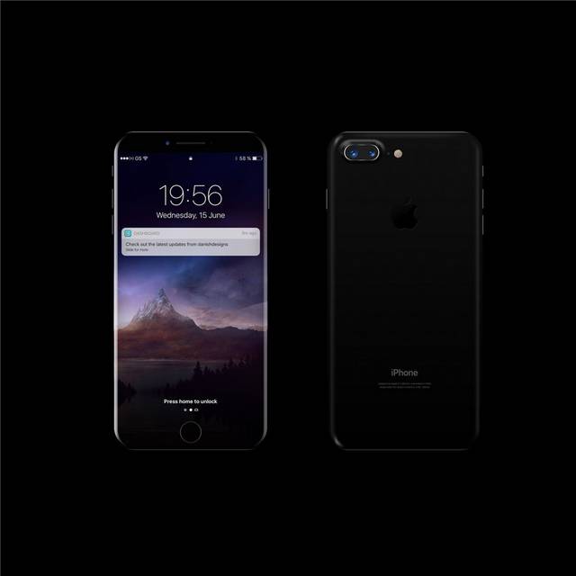 黑色高清苹果8手机样机psd