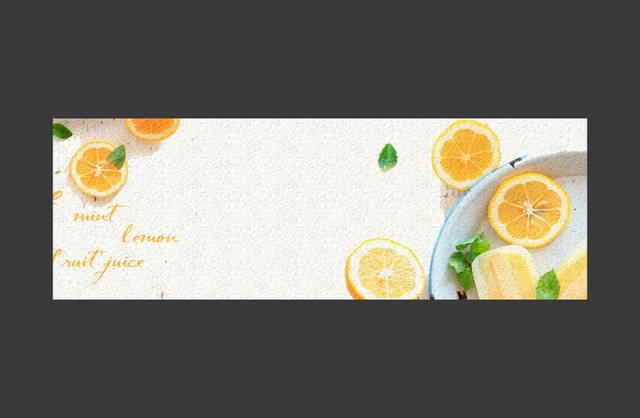水果橙子banner背景