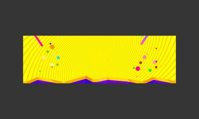 黄色抽象创意电商背景