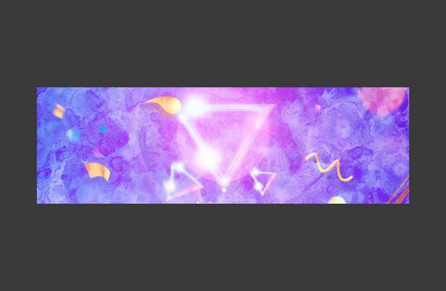 紫色梦幻banner背景模板
