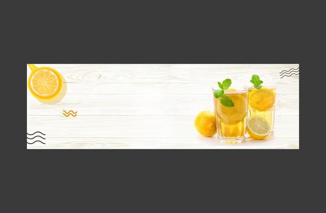 橙汁banner背景模板