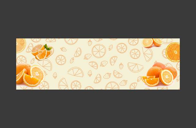 橙子banner背景模板