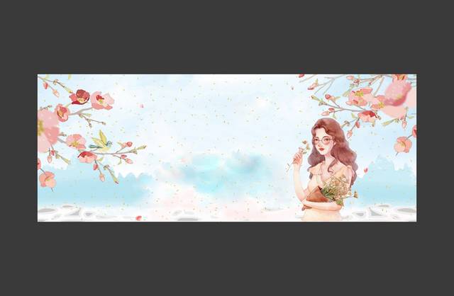 精美婉约banner背景