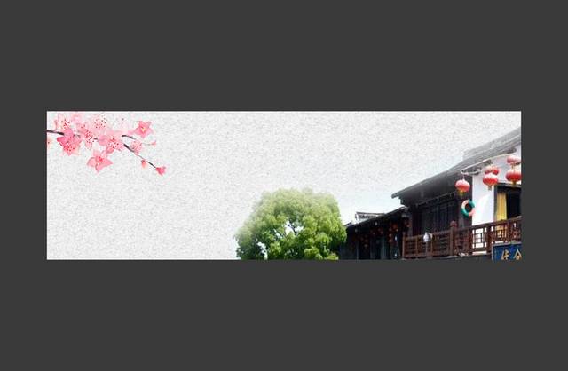 古风建筑banner背景