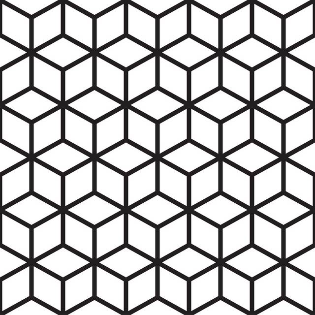 黑白几何精致图案