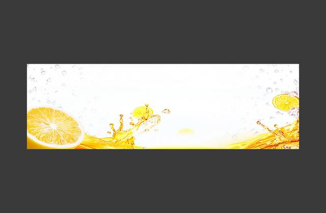 橙汁设计banner背景