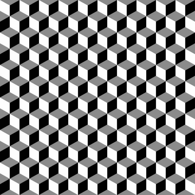 黑白立体方块图案