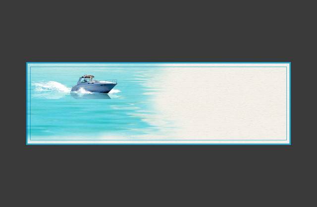 海上小船banner背景模板