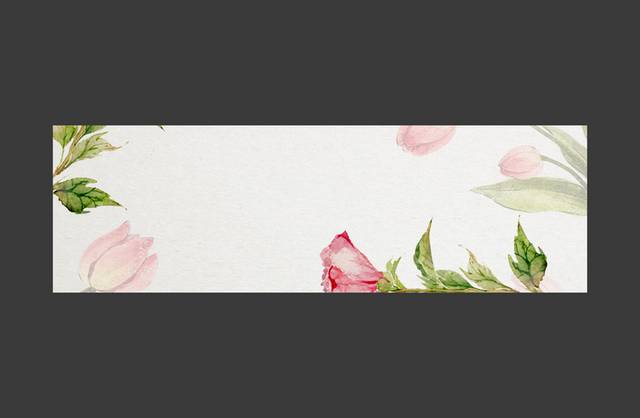 粉色花朵banner背景模板