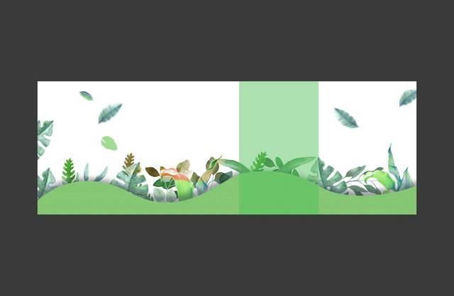 绿色天然banner背景模板