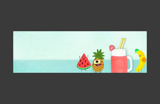 水果果汁banner模板
