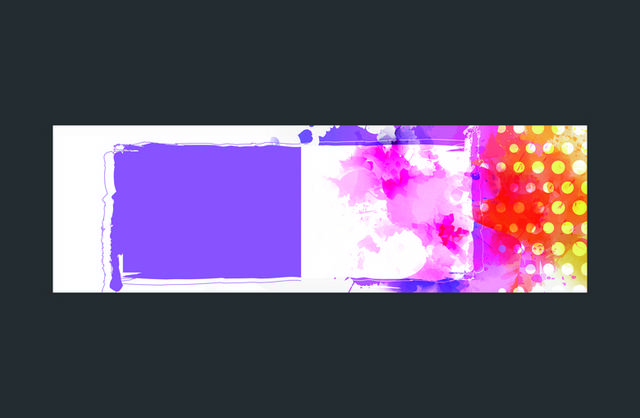 个性水彩促销背景banner