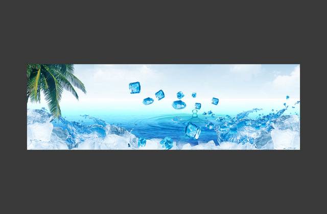 蓝色海浪背景banner