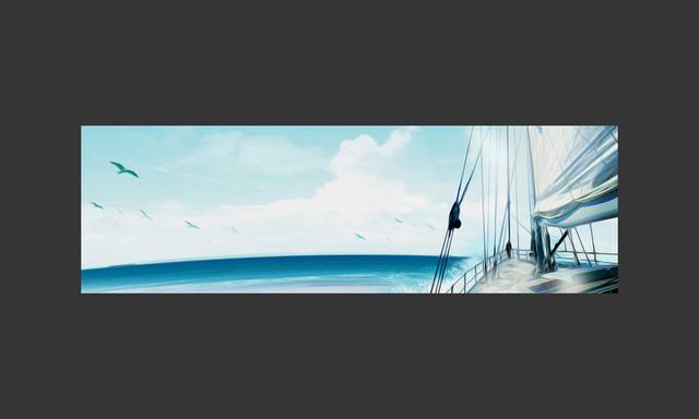 海洋帆船banner背景