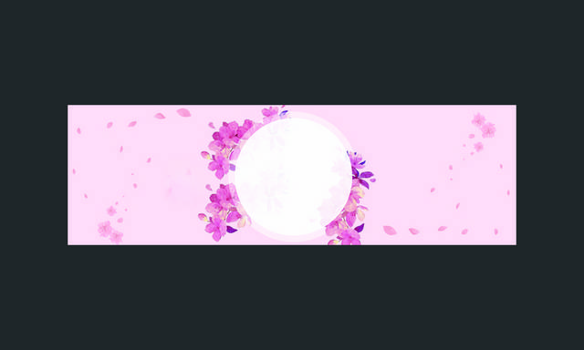 紫色鲜花banner背景