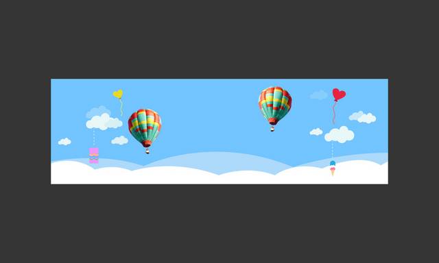 气球元素banner背景设计