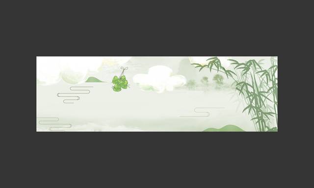 清新竹子banner背景