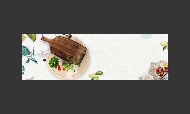 食物创意banner背景轮播图