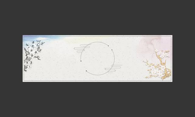 梅花中式banner背景模板