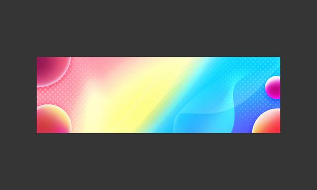 彩虹色banner背景模板