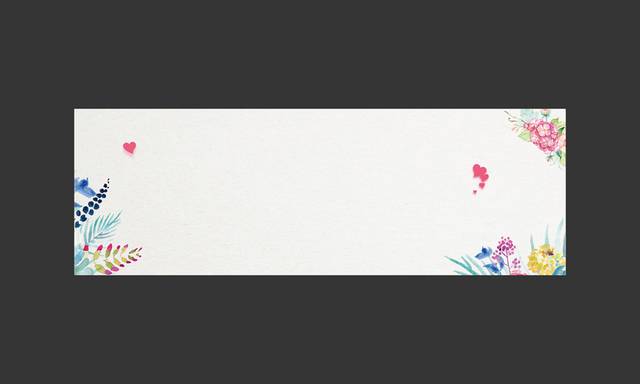水彩多彩植物花卉banner背景