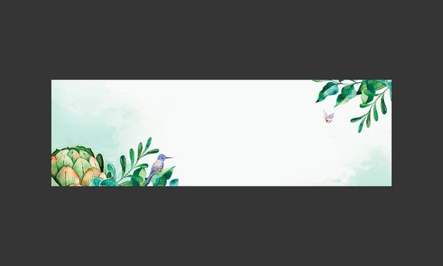 绿底绿植电商背景