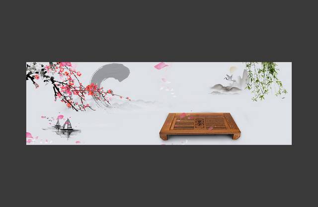 中国风梅花禅韵banner