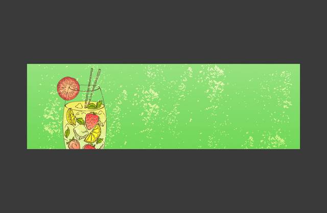 卡通饮品店banner