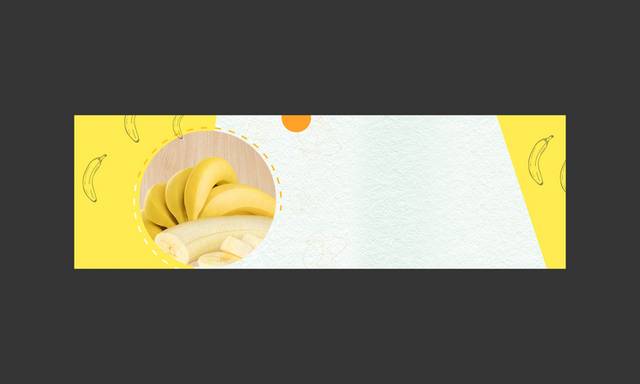 黄色香蕉banner背景模板