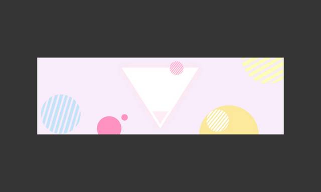 粉色几何banner背景模板