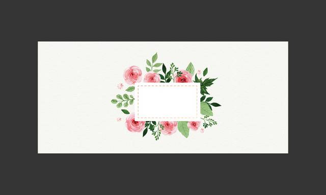 水彩花卉banner背景模板