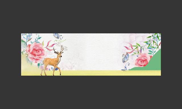 鹿banner背景创意素材