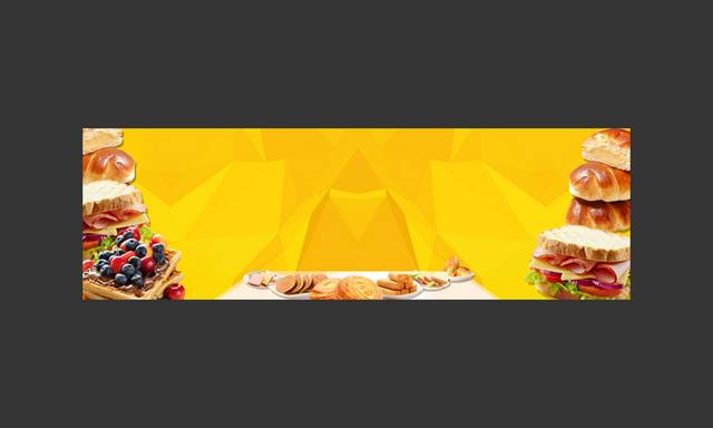 食物banner背景设计素材