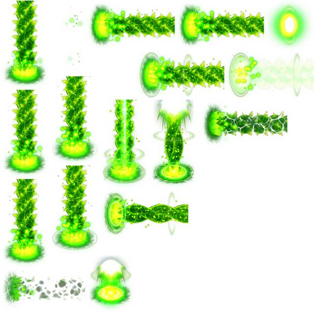 绿色小激光游戏光效素材