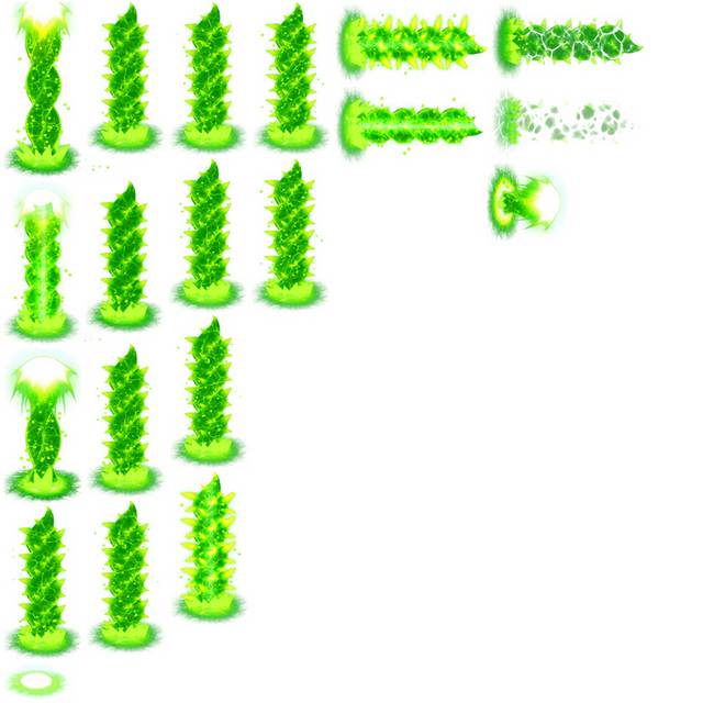 绿色螺旋游戏光效素材