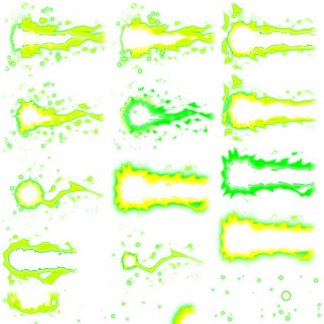 闪光绿色游戏光效