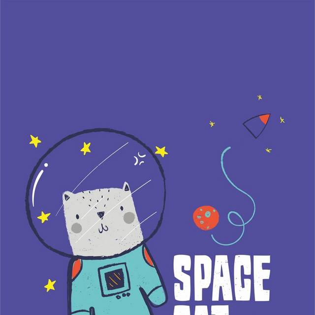 太空猫卡通素材