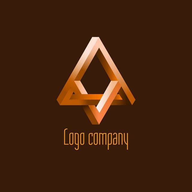 橙色三角创意logo