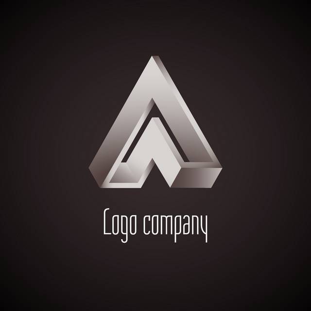金属色立体创意logo