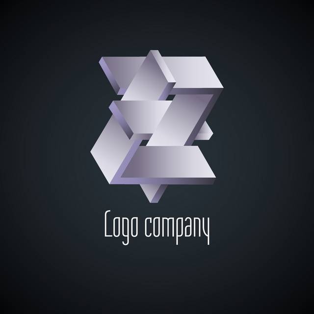 银色光泽立体logo