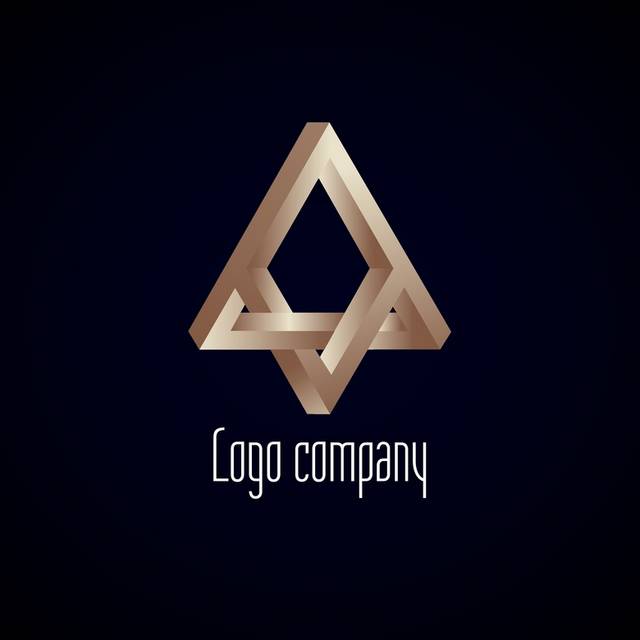 金属色立体logo