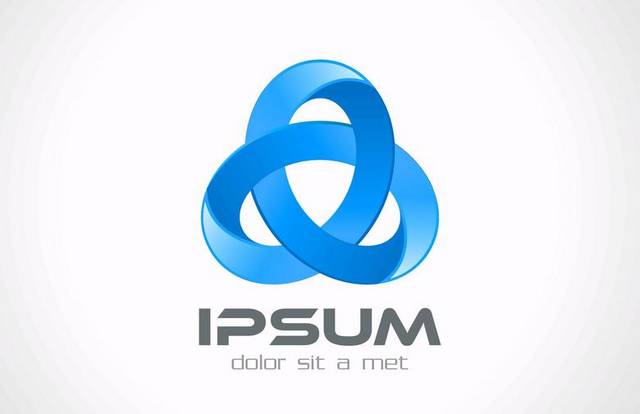 蓝色环形创意logo