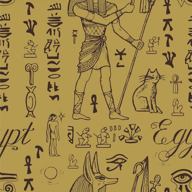 手绘埃及风格背景