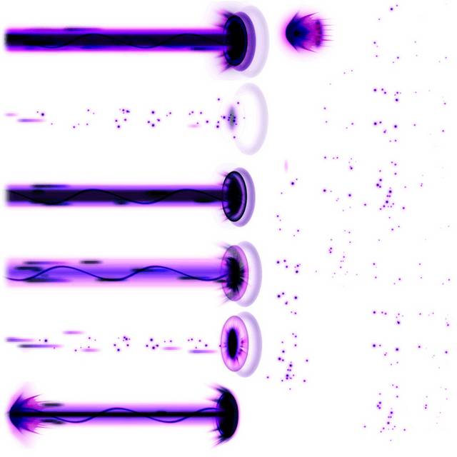 紫色放射光线游戏特效素材