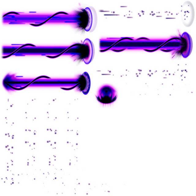 深紫色放射光线游戏特效素材