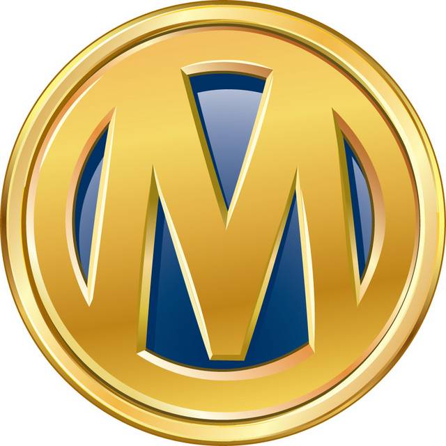 金色立体圆形汽车logo