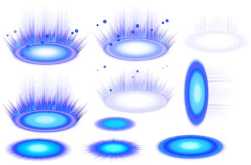 光圈蓝色游戏光效素材